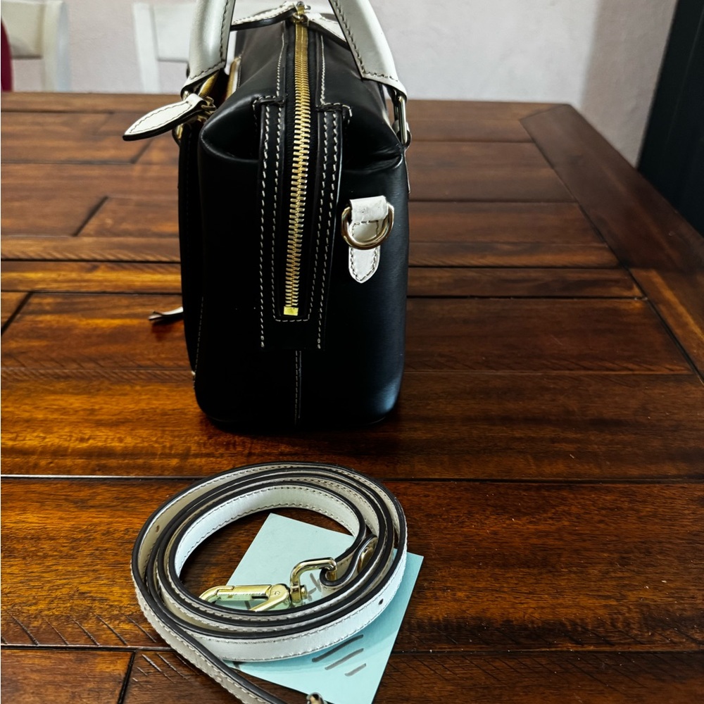 Dooney & Bourke Alto Black and Cream Satchel - Picture 4 of 8